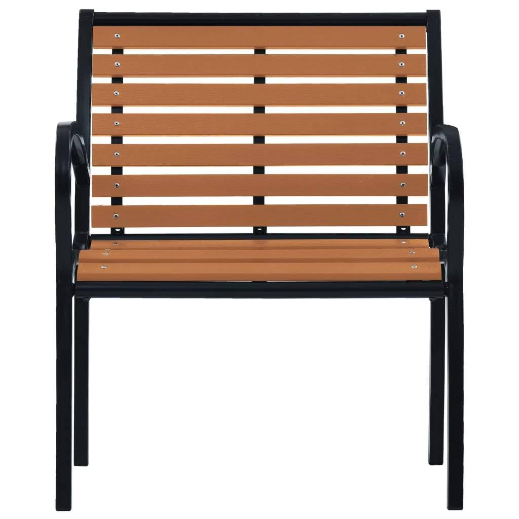 2 Pcs Steel and WPC Garden Chairs E368