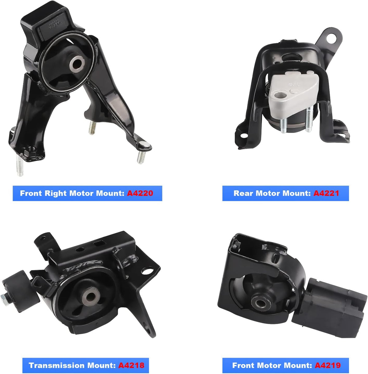 4Pcs Engine Motor Mount for Toyota Corolla 1.8L 2003-2008 Automatic Trans F30543