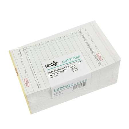 Green 3 Part 13 Line No Carbon Guest Check T4055