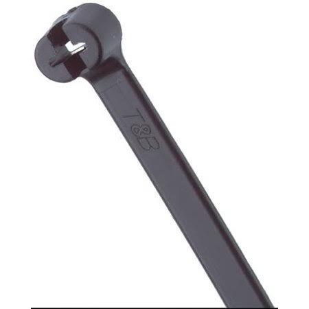 500 Pack 18 inch Black Nylon Cable Tie with Stainless Steel Lock Q9879