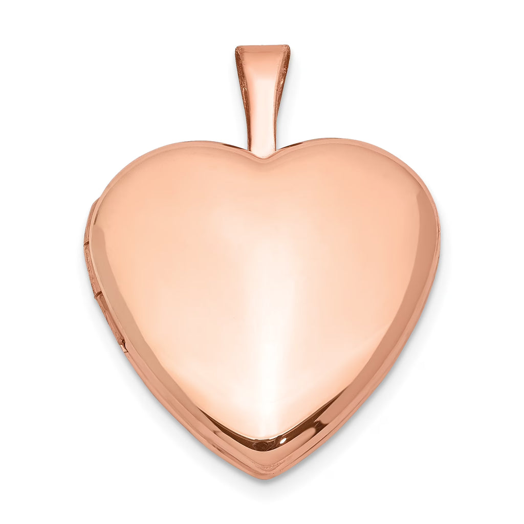 Sterling Silver Rose Gold-plated Heart Locket T669