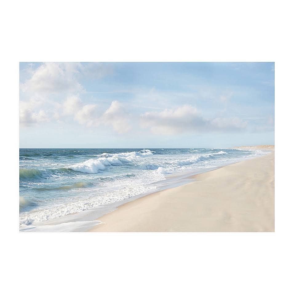 Shore and Waves Painting Print on Wrapped Canvas Q5193