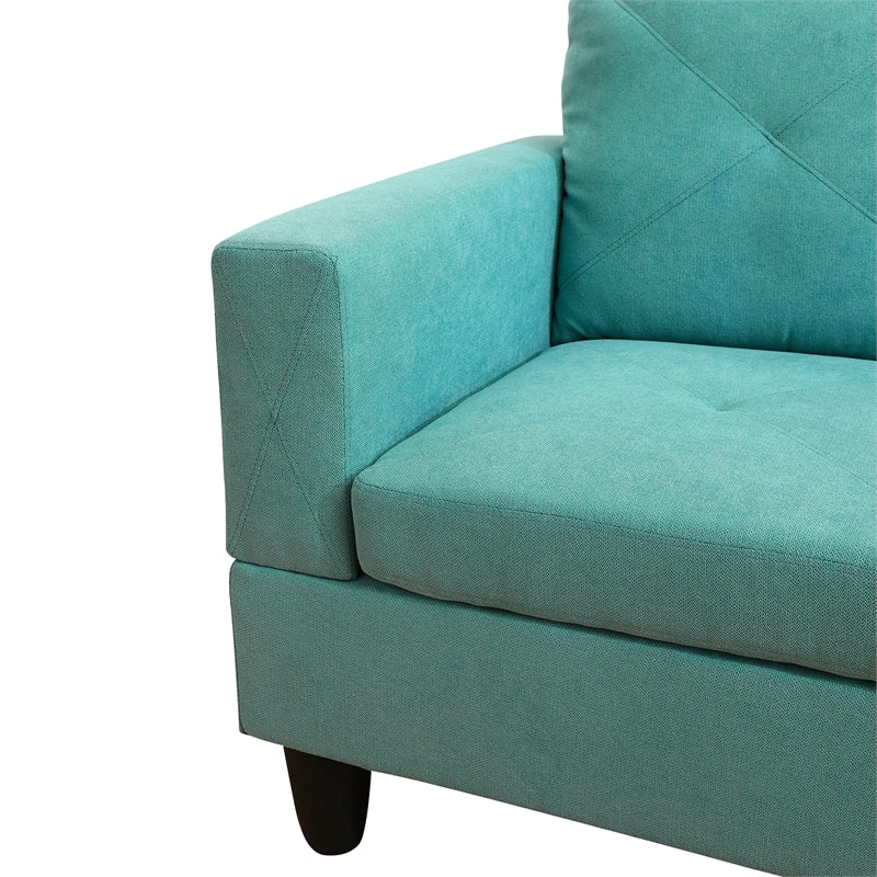 Ocean Green 2 Piece Sectional Sofa Flannelette N4286