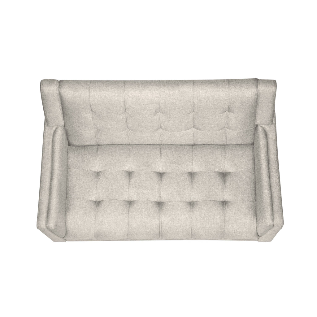 Beige Fabric Tufted Loveseat Z1769