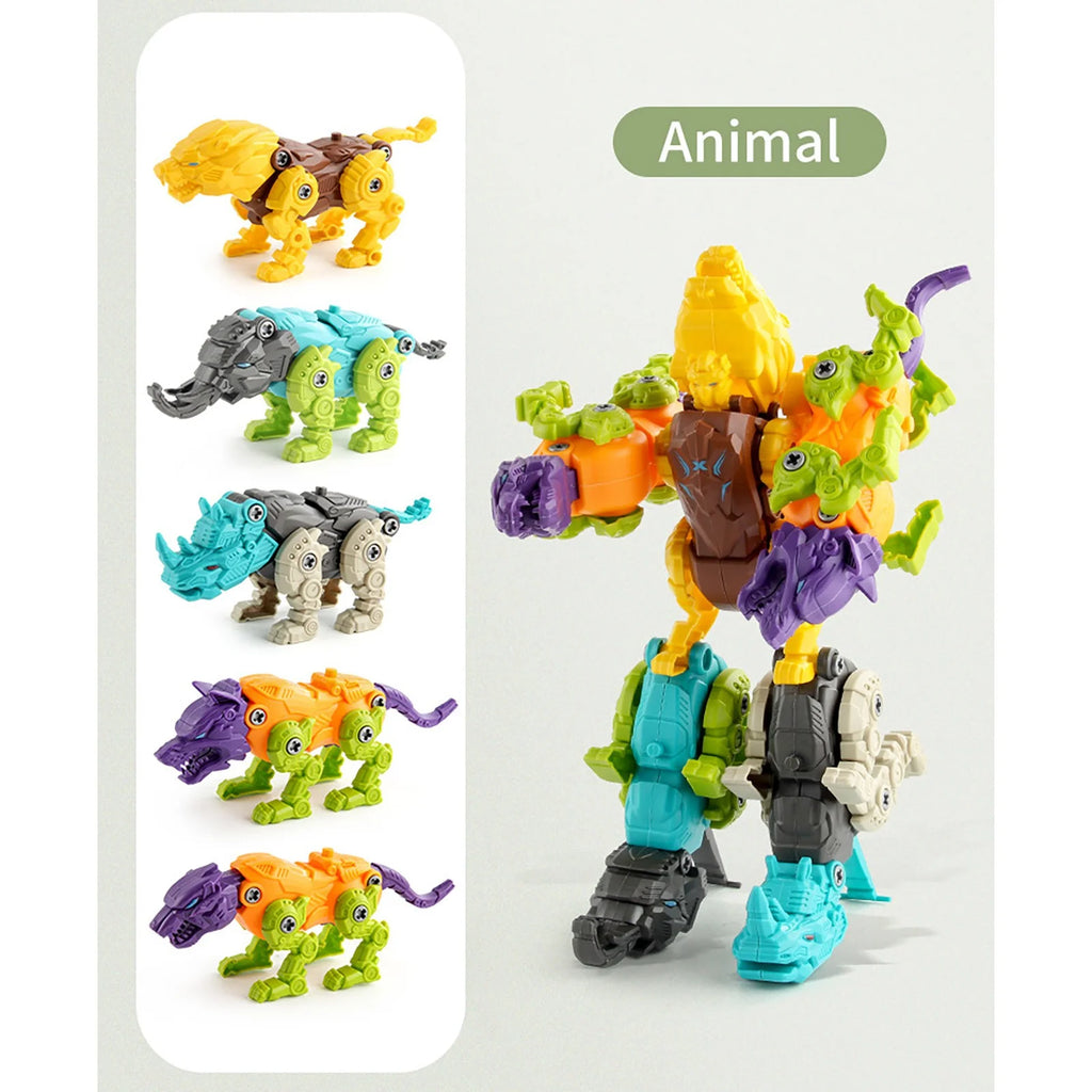 Take Animals Toys Learning Educational Toy Building Sets With Manual Drill And 5 Animals S7493
