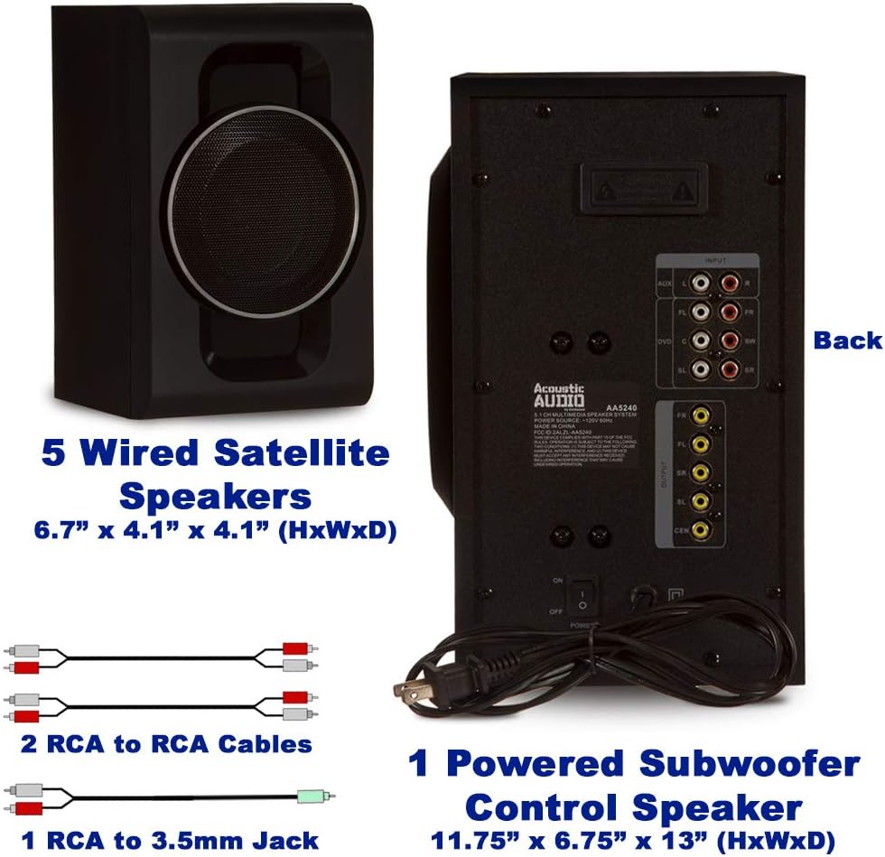 5.1 Bluetooth Speaker System with USB I29384