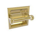 Recessed Toilet Paper Holder with Twisted Accents Unlacquered Brass Q24428