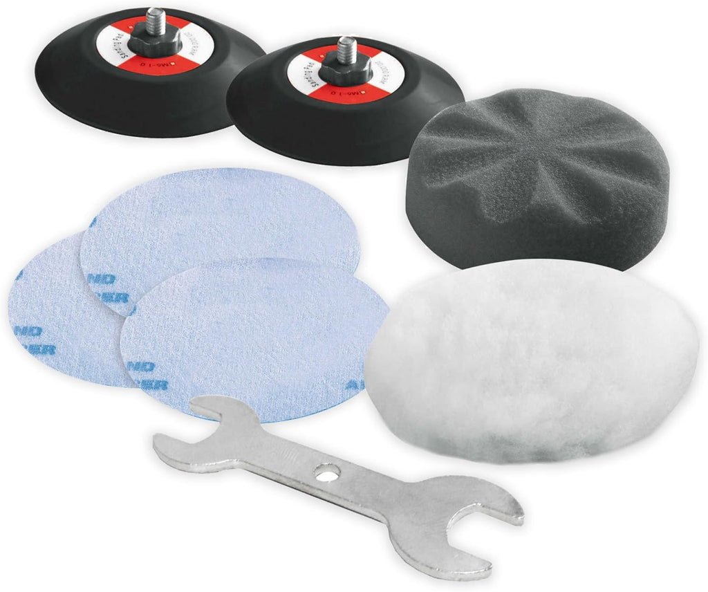12V Cordless 3" Mini Polisher Tool Set with 2 Li-ion Batteries, Charger, and Accessory Kit S33294