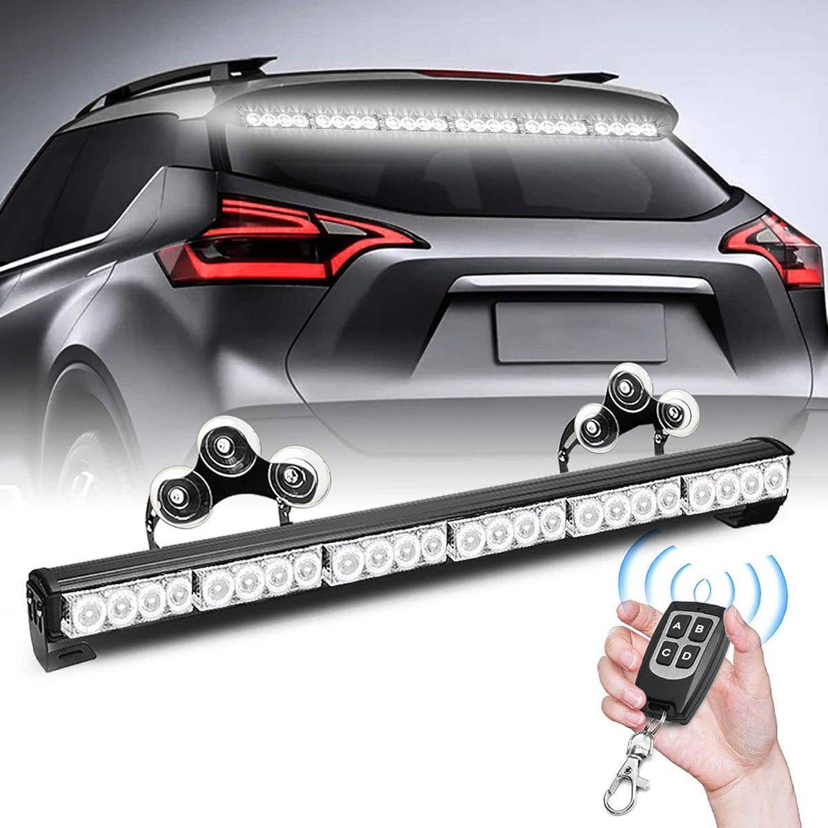 27 Inch 6 Panel Amber and White LED Strobe Light Bar Pack of 2 L262690