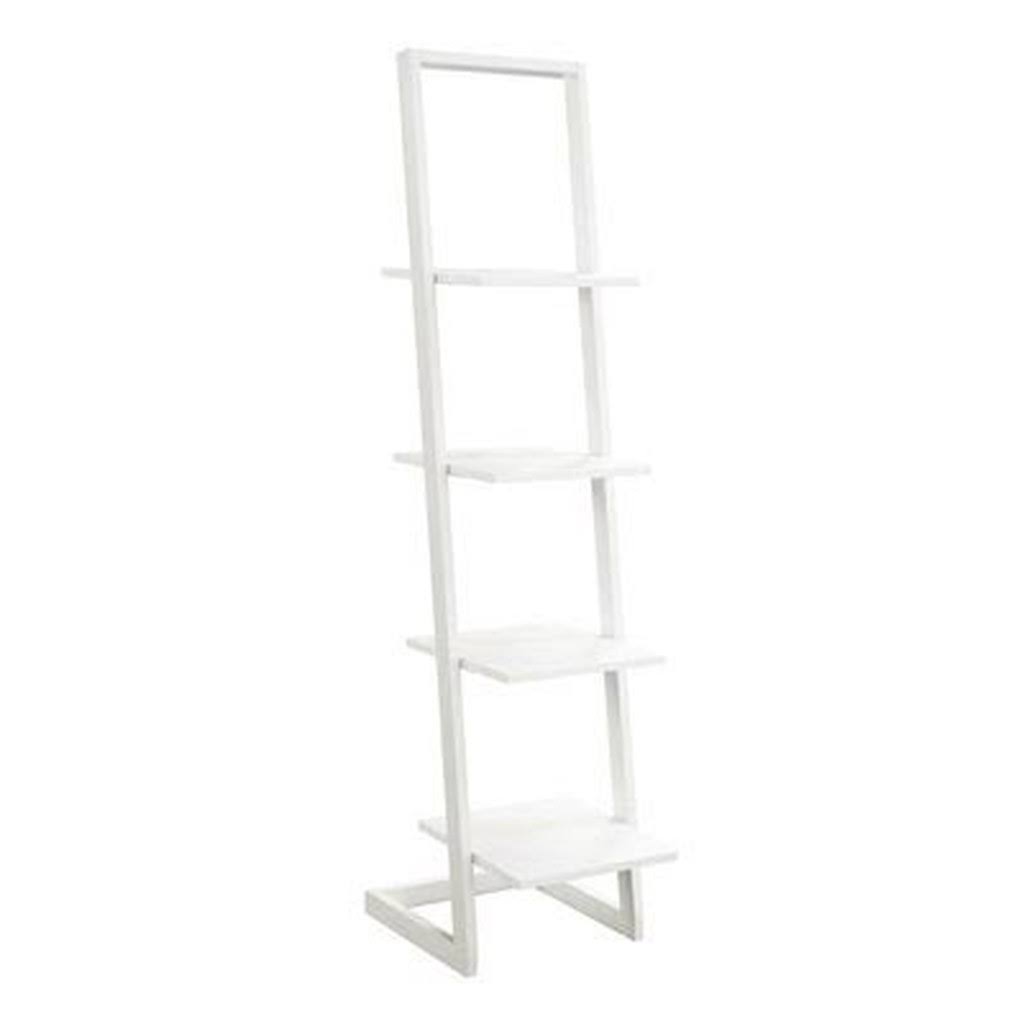 White 4 Tier Ladder Bookcase T938574