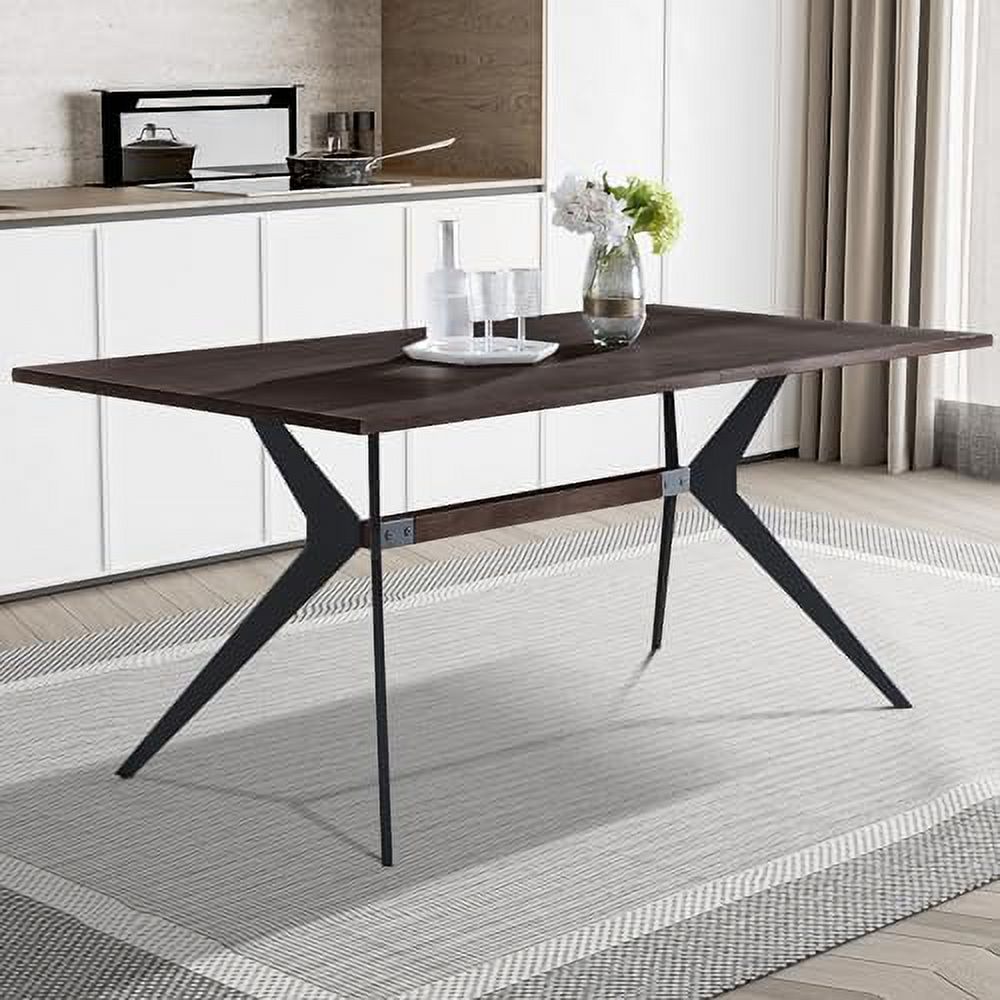 Mid Century Modern Rectangular Wood Finish Dining Table E78052