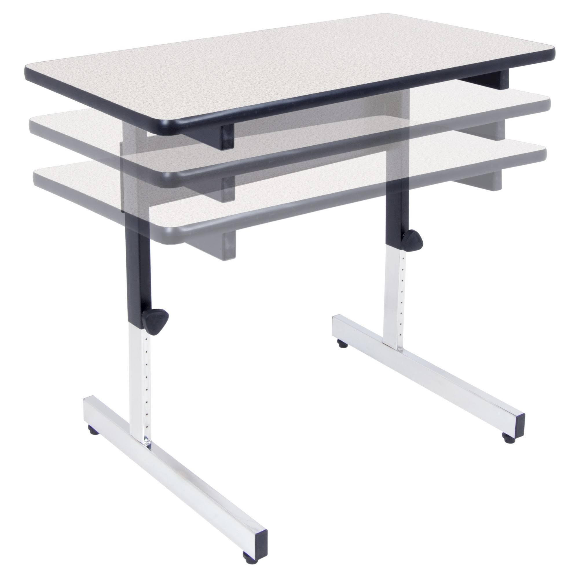 36x22 Canvas Adjustable All Purpose Table Black/Gray E654