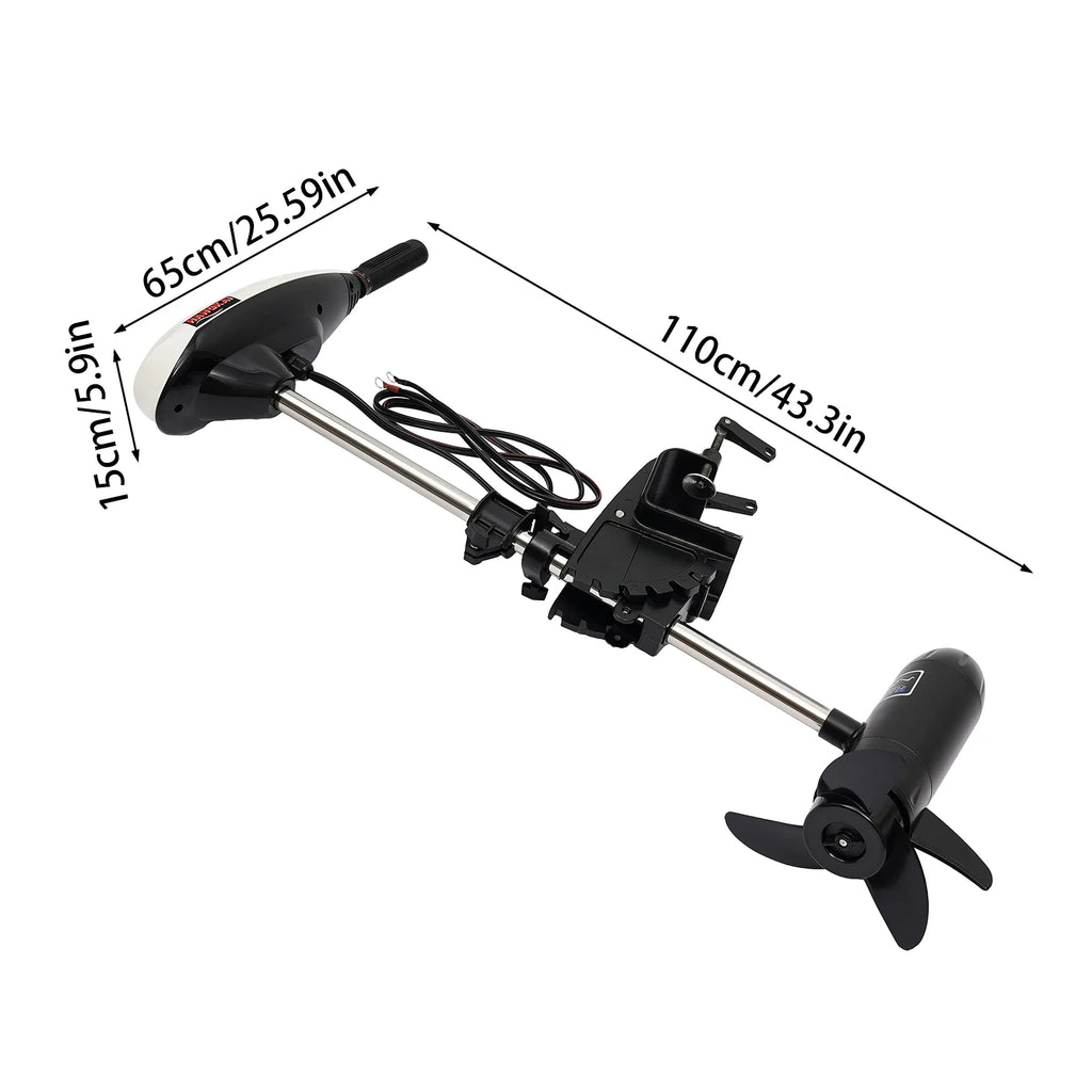 12V 65lbs 660W Electric Trolling Motor Outboard Engine A724730