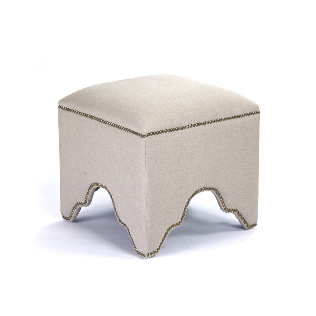 Cubic Stool Natural Linen W586038