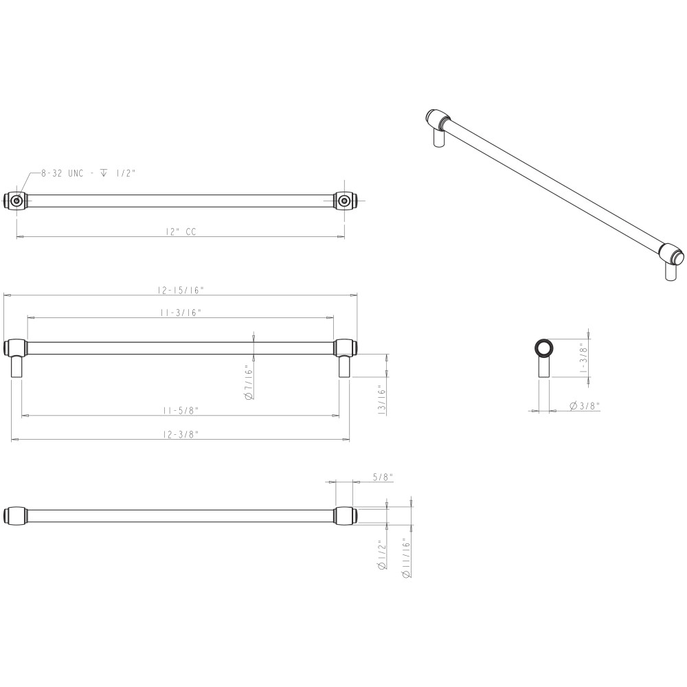 Polished Chrome Cabinet Pull Z376316