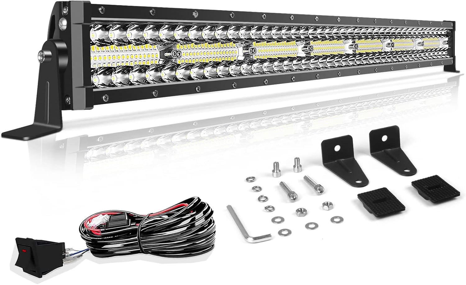 32 inch 672W Triple Row Flood Spot Combo LED Light Bar, 6000K, Pack of 2 O83496