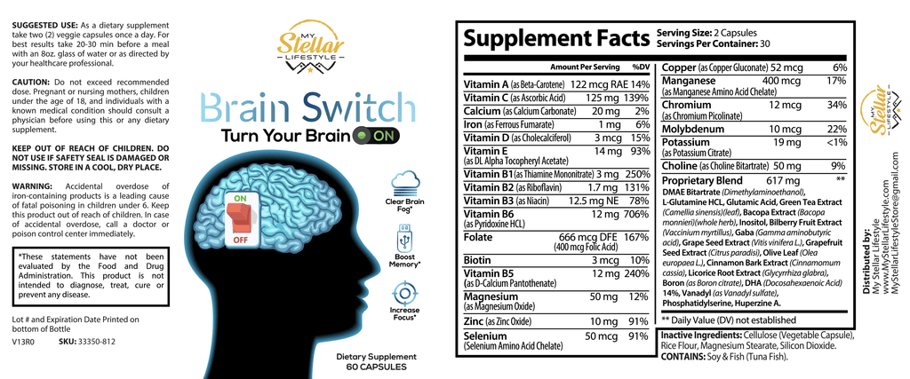 60 Capsules Brain Switch Z154