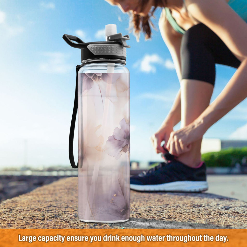 32oz Tritan Leakproof Clear Water Bottle with Straw R3338