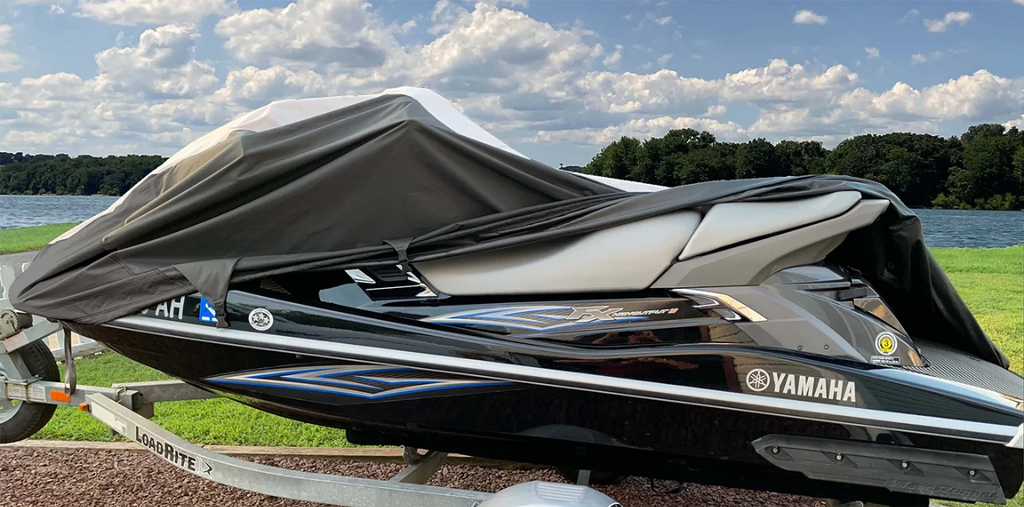 Black/Grey Trailerable PWC JetSki Cover F4587