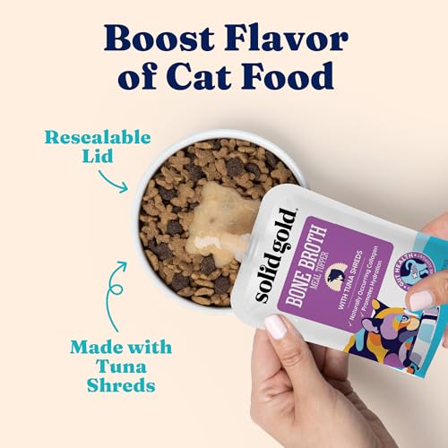 Limited Ingredient Chicken Bone Broth Cat Food Topper Pouches 12ct F345833