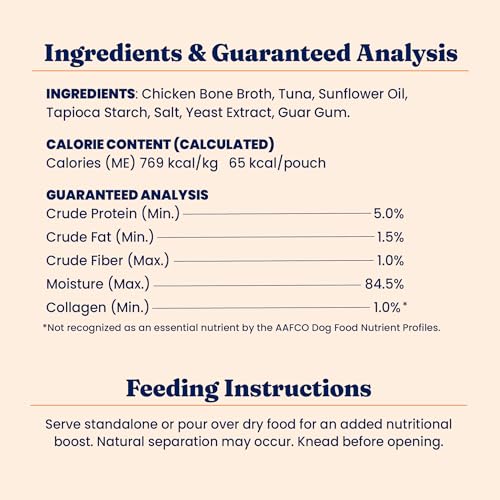 Limited Ingredient Chicken Bone Broth Cat Food Topper Pouches 12ct F345833