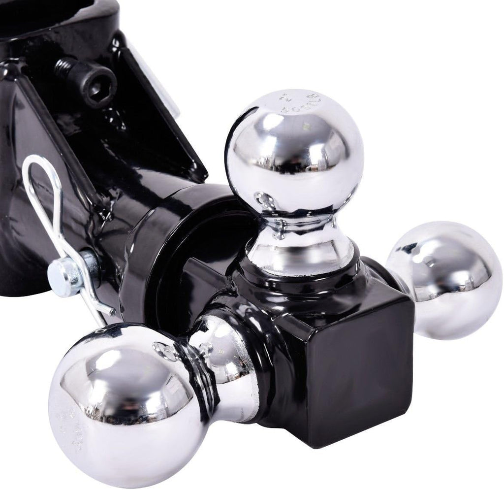 Triple Ball Swivel Adjustable Drop Turn Trailer Tow Hitch Mount for 2" Receiver A157134