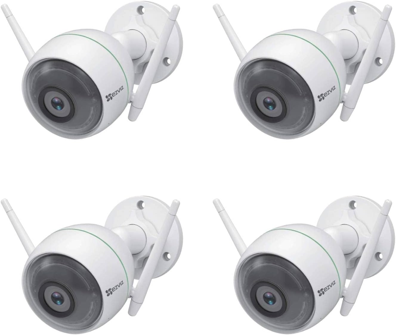 1080P WiFi Outdoor Security Camera with Night Vision, 2 Pack E1080
