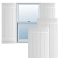 White Composite Board-n-Batten Shutters, Per Pair M9566