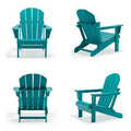 Turquoise Plastic Folding Adirondack Chair X213333