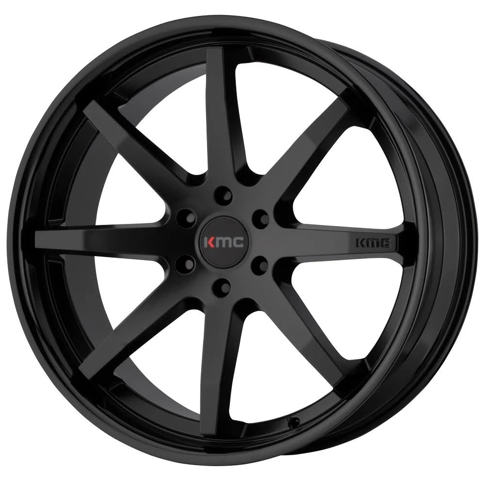 24x10 6x135 Satin Black Wheel with Gloss Black Lip L276