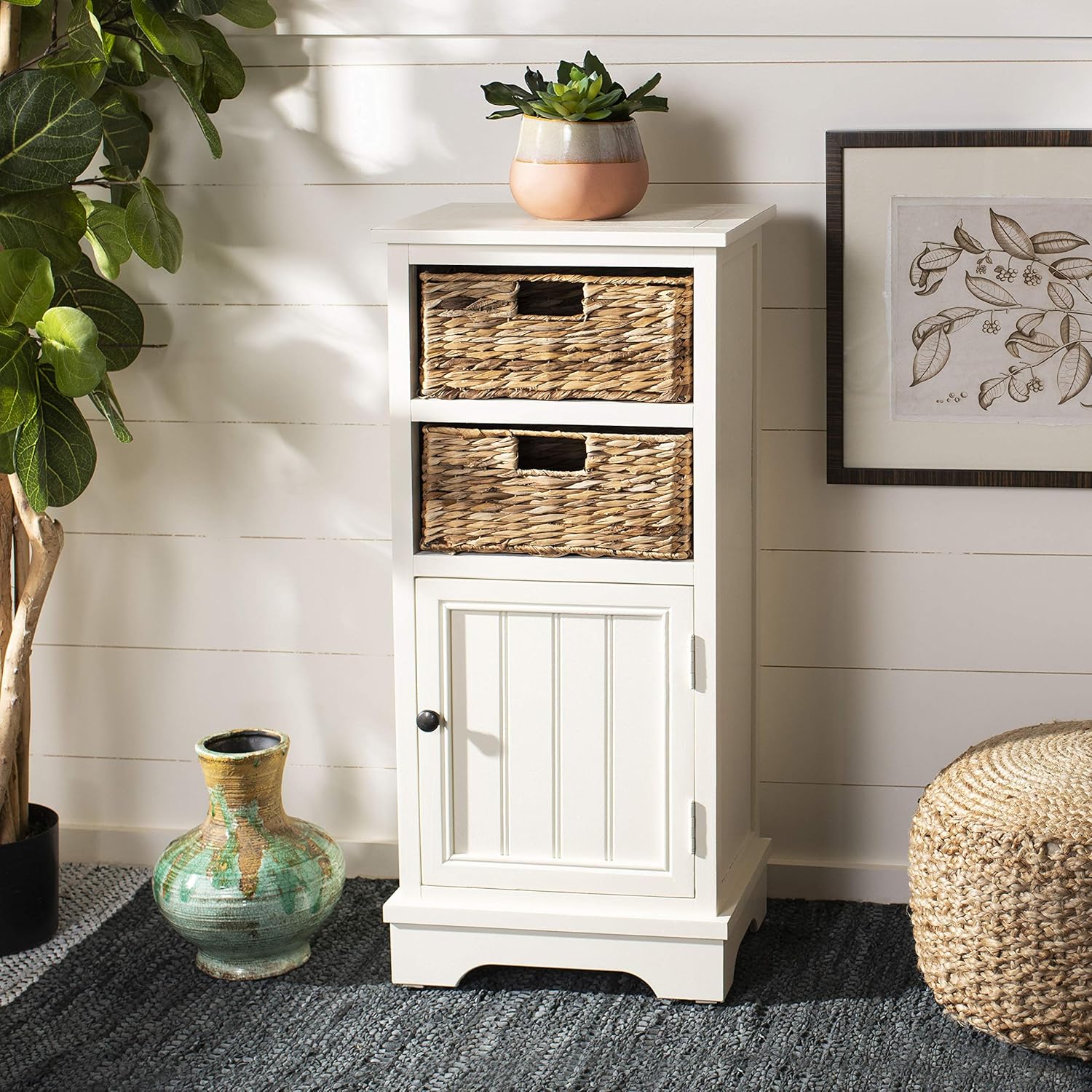 Distressed Black Cabinet O192724