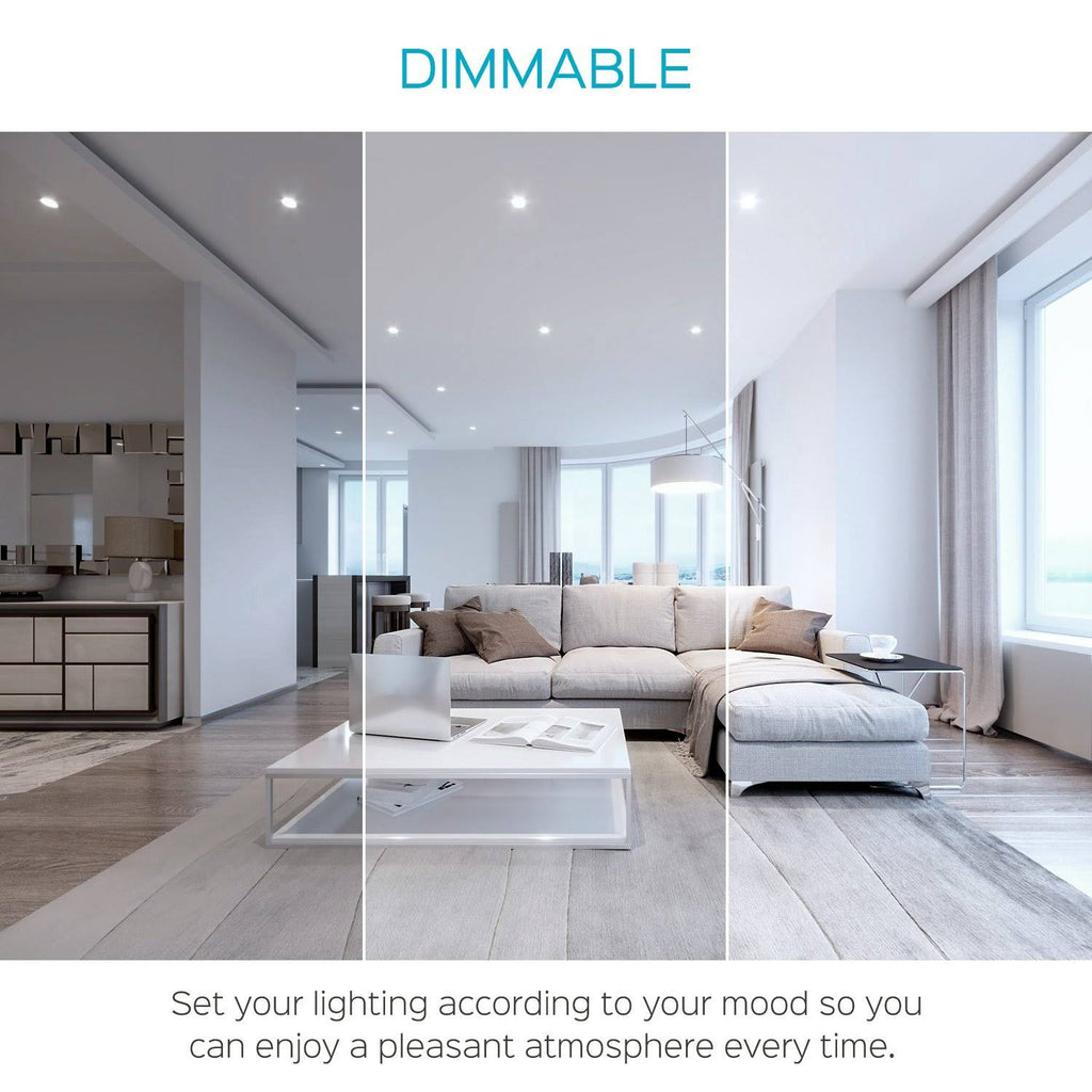 4 inch Square Ultra Thin LED Recessed Light with Junction Box, 10W, 5000K Dimmable, 650 Lumens M5874