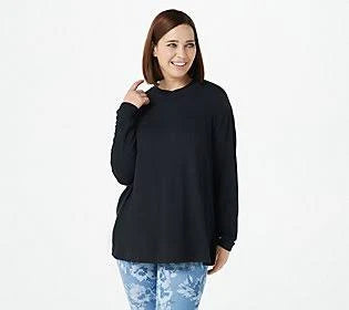 Black Relaxed Knit Top Z4650