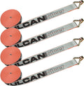 2 Inch x 30 Foot Winch Strap with Wire Hook, 4 Pack R4536