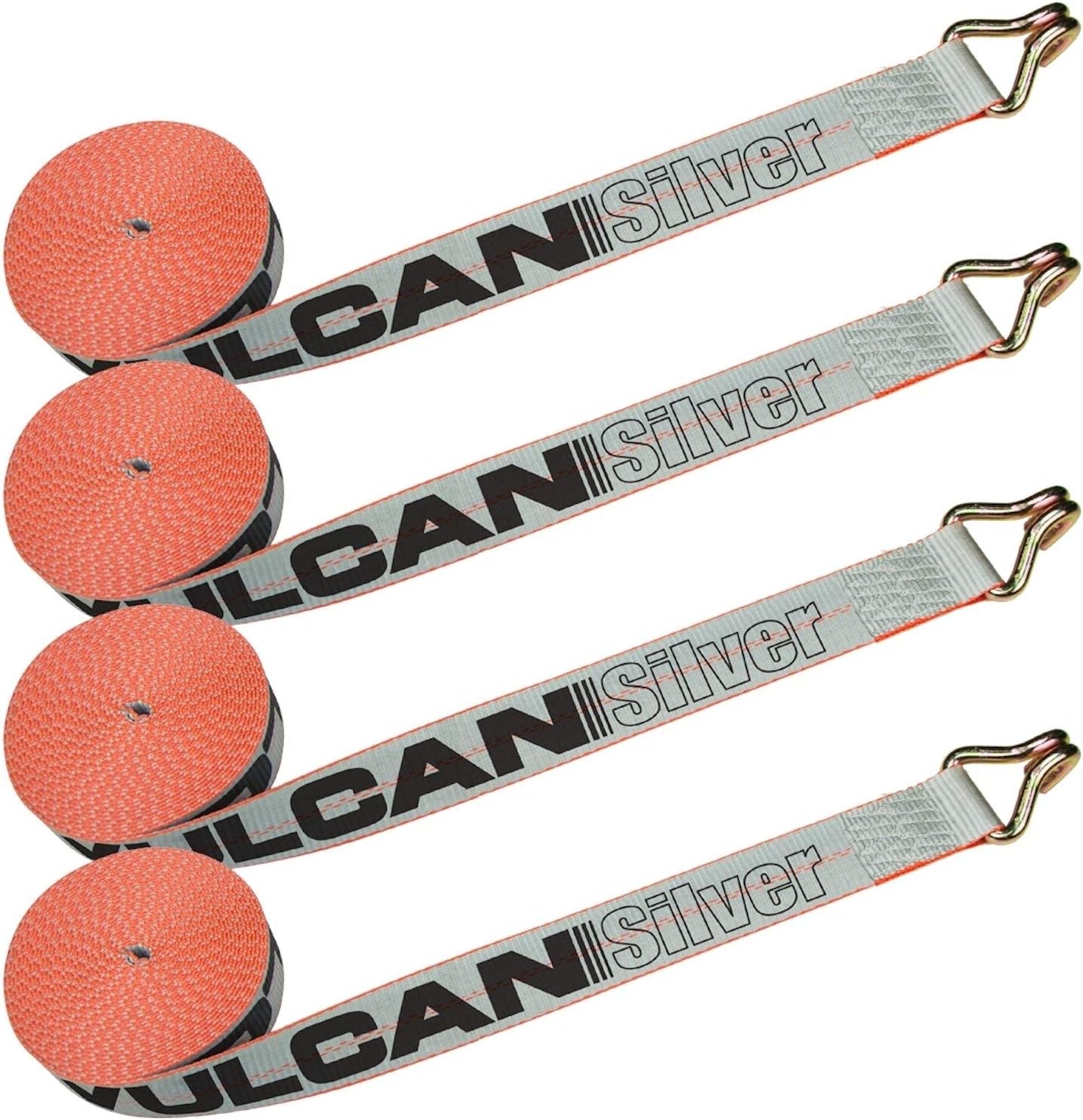 2 Inch x 30 Foot Winch Strap with Wire Hook, 4 Pack R4536