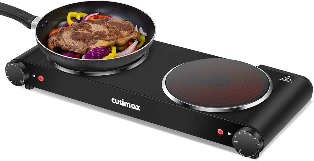 1800W Infrared Double Burner Electric Cooktop G9096