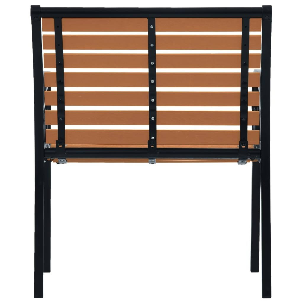 2 Pcs Steel and WPC Garden Chairs E368