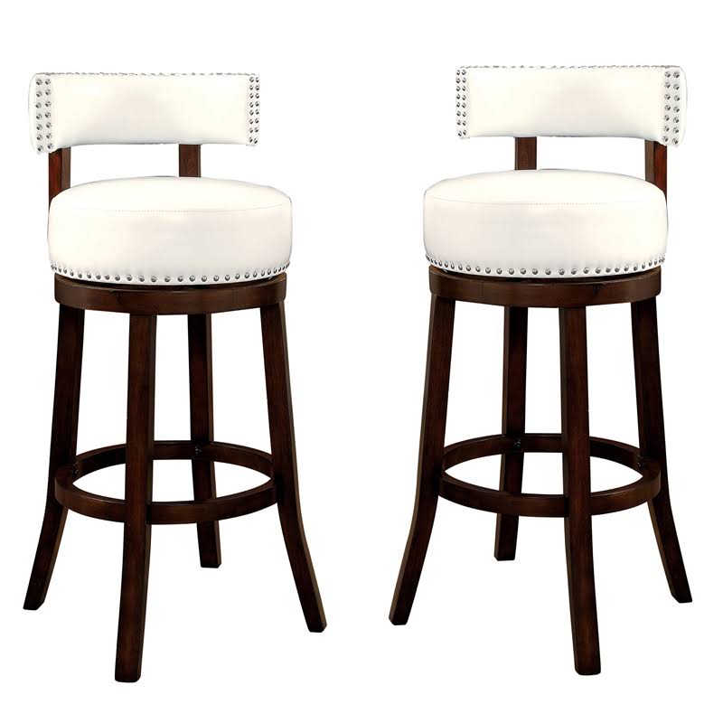 White Swivel Bar Stool X84094