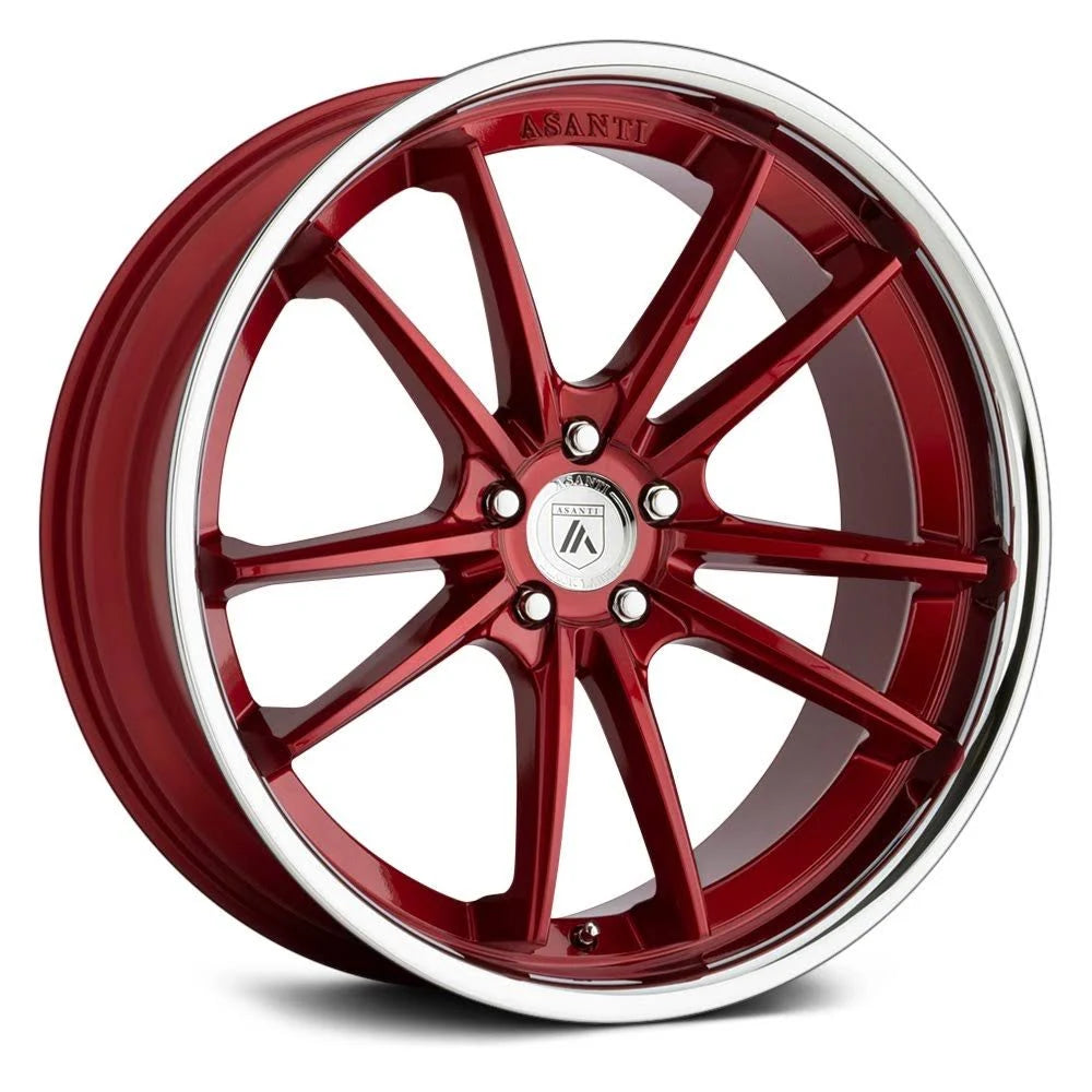 20x10.5 5x114.30 Candy Red w/ Chrome Lip (38 mm) G792