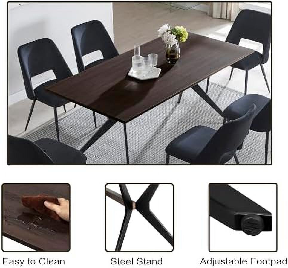 Mid Century Modern Rectangular Wood Finish Dining Table E78052
