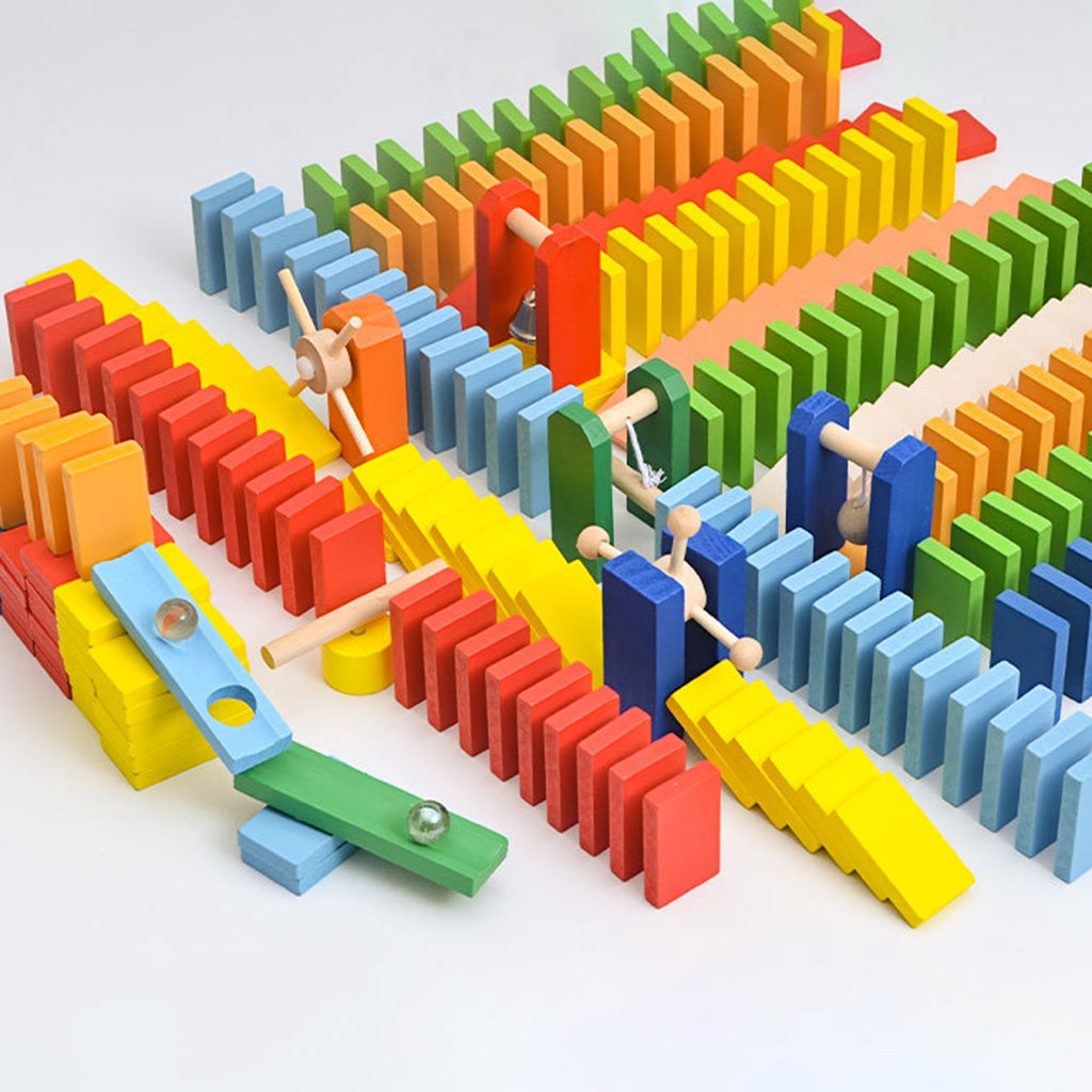 120Pcs Wooden Domino Building Block Kit N169
