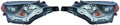 Black Housing Headlight Assembly Pair with Bulbs K8280