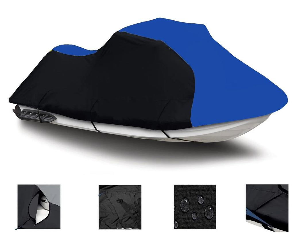 Black Blue 600 Denier Jet Ski PWC Watercraft Cover L15089