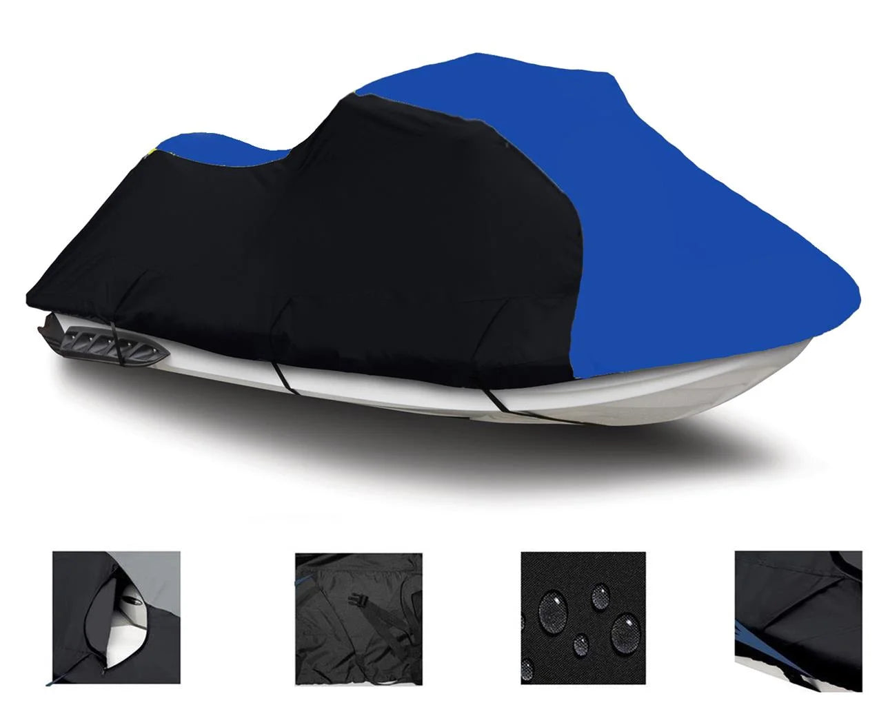 Black Blue 600 Denier Jet Ski PWC Watercraft Cover L15089