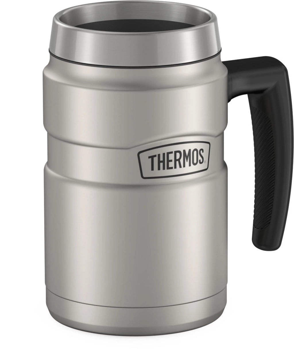 16 Oz Vacuum Insulated Desk Mug, Matte Stainless Steel Z7421