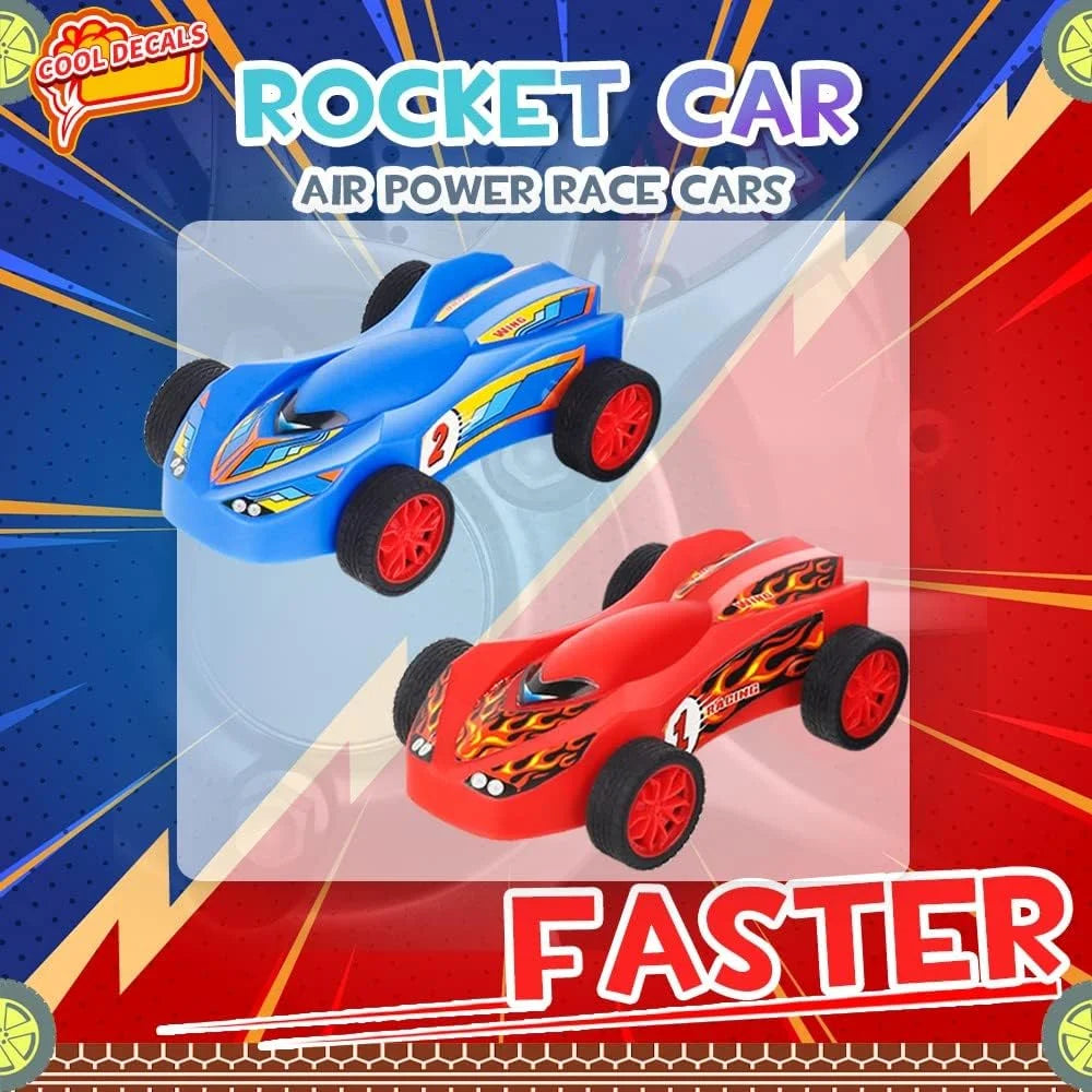 Air Powered Toy Car Launchers with Ramp and Finish Line P8941
