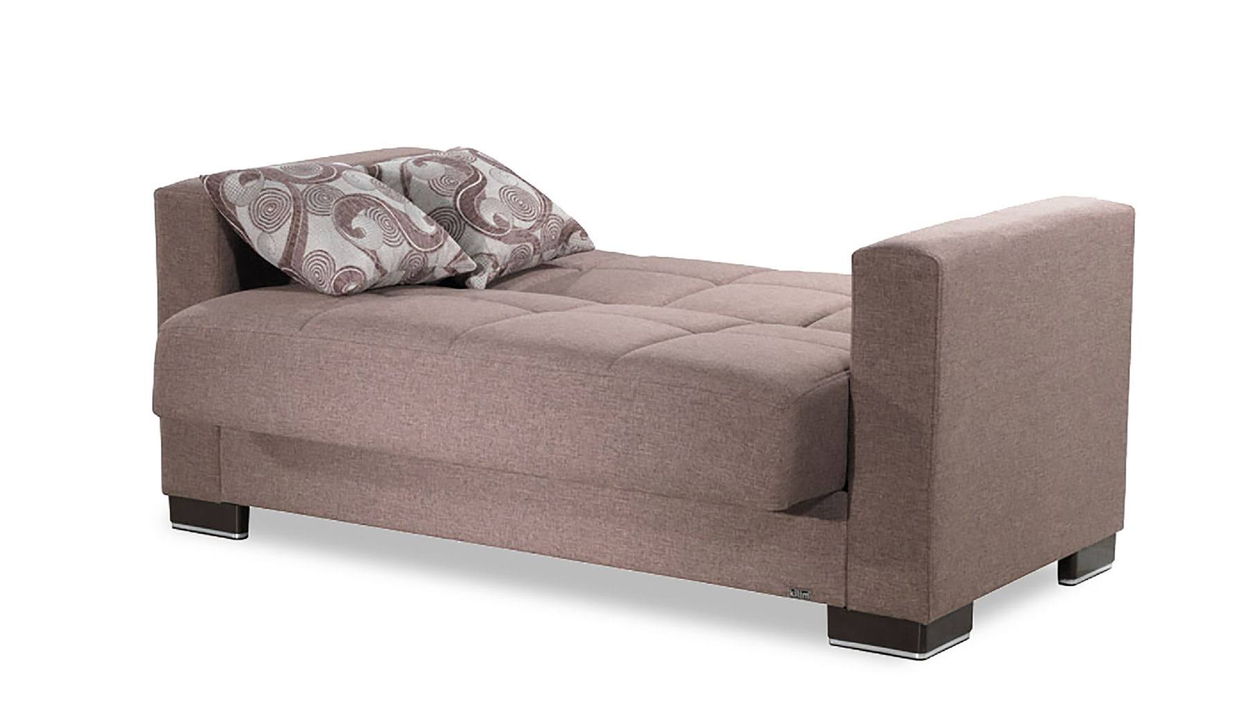 Brown Chenille Polyester Loveseat G741150