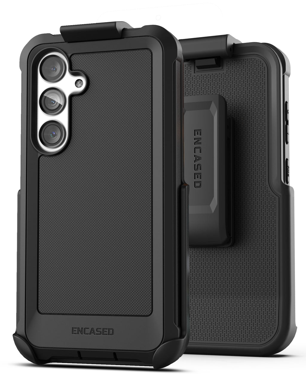 Falcon Belt Case with Holster Clip and Tempered Glass Screen Protector (Black) E16822