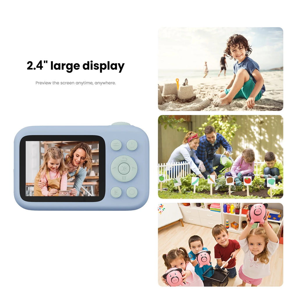 12mp Dual Lenses Children Video Camera with 2.4-inch Lcd Screen U868295