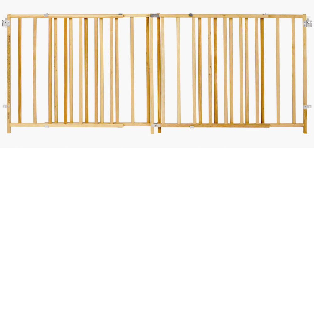 Extra-Wide Swing Pet Gate Wood 60 inch - 103 inch x 27 inch M751